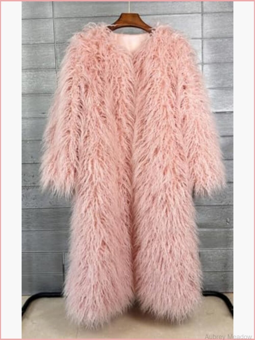 Shaggy Faux Fur Maxi Overcoat, Fluffy Long Cardigan Jacket - Picture 3 of 7